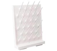 F Fityle Removable Pegs 4.7x15.7x21.6inch Lightweight Versatile Portable PP Material Test Tube Draining Rack, White