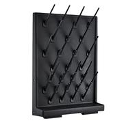 F Fityle Removable Pegs 4.7x15.7x21.6inch Lightweight Versatile Portable PP Material Test Tube Draining Rack, Black