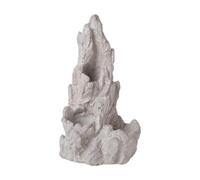F Fityle Reptile Artificial Rock Cave Artificial Stone Hide Multifunctional Reptile Landscape Decoration Rock for Tortoise Snakes, Gray White