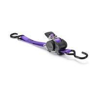 F Fityle Retractable Tie Down Ratchet Strap Lashing Belt Cargo Strap Securing Strap With Rust Resistant 304 Stainless Steel Self Retracting Housing One Button, Purple
