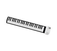 F Fityle Roll up Piano Portable Piano,49 Keys,Rechargeable Sturdy Lightweight Hand Rolled Roll Out Piano Keyboard for Kids Adults, White
