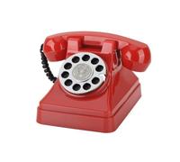F Fityle Rotary Phone Saver With Slot Opening And Speech Bubble Detail For Spare Change Storage Suitable For Work Desk Home Shelf Decor, Red
