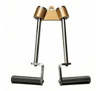 F Fityle Rotating Fitness Grip Cable Handle Attachment Gym Handle Pulldown Handle Back Training Handle Stainless Steel Construction With 360 Degree Rotation