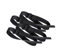 F Fityle Rowing Machine Foot Straps Adjustable Reusable Multipurpose Universal Belts Fitness Equipment Accessories Nylon Pedal Straps, Black 4pcs