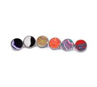 F Fityle Saxophone Key Component Round Metal Screw Button with Multicolored Flat Surface and Ridged Silver Side for Instrument Repair and Customization Suitable for Musical Gear Maintenance