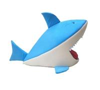 F Fityle Shark Cat Cave Bed Semi Closed Anti Slip Removable Cushion Puppy Bed Calming Kitten Bed for Small Dogs Kittens Indoor Cats, Blue