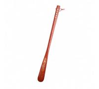 F Fityle Shoe Wooden Footwear Helper With Long Handle Heel Guide Shell Carved Finish Smooth Solid Wood Body Suitable for Home Use Elderly Limited Mobility Busy, Pear Wood, 55cm