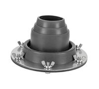 F Fityle Silicone Tent Vent Fire Resistant Round Hole Base for Outdoor Camping (Grey)