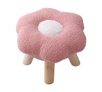 F Fityle Small Foot Stool Sofa Stool Non Slip Cute Multifunctional Soft under Desk Footstool Ottoman for Living Room Playroom Entryway, Pink