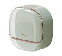 F Fityle Soap Dish, Flip Soap Box for Bathroom, Space Saving Soap Holder with Flip Lid for Toilets, Hotel, Bathtub, Kitchen, Light Green Gold