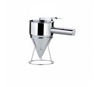 F Fityle Stainless Steel Funnel Batter Dispenser Piston Funnel Confectionery Funnel Kitchen Funnel With Comfortable Handle And Easy Cleaning Suitable for, L 1200ML 21MM, With Stand