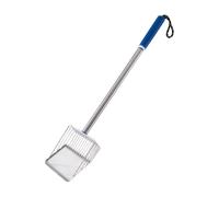 F Fityle Stainless Steel Kitten Sand Scoop Cat Litter Sifter Pet Cleaning Supplies Sturdy Metal Litter Scooper for Kitty Pets Supplies, Blue