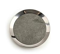 F Fityle Stainless Steel Tray Round Serving Tray Display Tray Metal Organizer With Textured Pattern And Sl ontemporary Style, Horsehair Stainless Steel Tray, Small 28 28 3.4