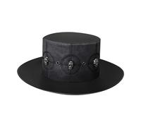 F Fityle Steampunk Top Hat Jazz Hat Costume Accessories Men Women Dress up Plague Doctor Hat Headwear for Cosplay Nightclub Masquerade Black