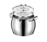 F Fityle Strainer Oil Container Stainless Steel Can Separator with Fine Mesh Sealed Lid Precision Spout Handles Spoon Suitable for Kitchen Prep Storage, 3500ML