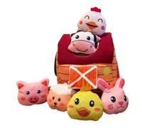 F Fityle Stuffed Farm Animals Animal Toys Cute Mini Farmhouse Animals House Set Dolls for Kids Boys Girls Party Favors, Style A
