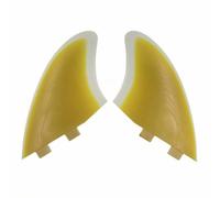 F Fityle Surfboard Fin Double Tab System Pair With Easy Install Curved Hydrodynamic Shape Textured Composite Surface Fiberglass Build suitable for coastal breaks surf lessons skill development