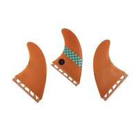 F Fityle Surfboard Fin Fiberglass Thruster Fin Single Tab Base Fin Rear Fin With Build For Use And Consistent Performance Suitable for daily commuting surf schools shared boards , Orange , G5/M