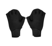 F Fityle Swim Webbed Gloves Aquatic Gloves Comfortable Paddle Training Swim Training Diving Easy to Use Water Resistance Waterproof, Black, M