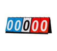 F Fityle Tabletop Flip Scoreboard 4/5/6 Digit Sports Scoreboard Multifunctional Easy to Read Score Keeper for Basketball Sports Events, 5 Digit