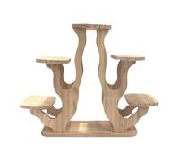 F Fityle Tabletop Plant Stand Cupcake Stand Multipurpose Wood Plant Shelf Holder Figures Display Rack for Photos Entryway Living Room
