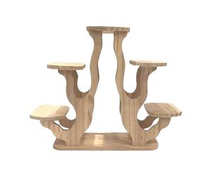 F Fityle Tabletop Plant Stand Cupcake Stand Multipurpose Wood Plant Shelf Holder Figures Display Rack for Photos Entryway Living Room