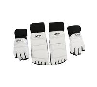F Fityle Taekwondo Hand and Foot Protector Sparring Gear Lightweight Foot Guard Karate Gloves for Sanda Punching Bag Grappling, M