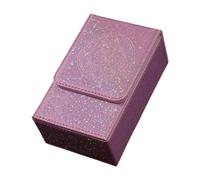 F Fityle Tarots Card Storage Box Board Game Card Sleeve Protection Case Portable Universal Collection Stylish Dustproof Deck Holder, Pink White