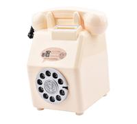 F Fityle Telephone Piggy Bank Money Saving Pot Tabletop Decoration Valentines Day Gift Money Bank Bank for Adult Kids New Years, White