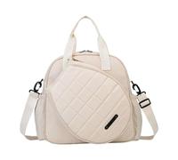 F Fityle Tennis Bag Racquet Shoulder Bag Professional for Women Men Multipurpose Large Capacity Fitness Sport Handbag Racquet Tote, Beige