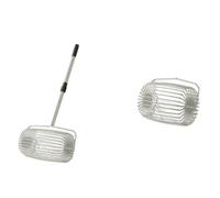 F Fityle Tennis Ball Collector Picker Retriever Roller With Telescopic Handle Stainless Steel Frame Wire Basket Build Quick Gathering suitable for tennis, style to 3