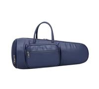 F Fityle Thick Suona Bag, Suona Case, Universal External Pocket Travel Fashionable Supplies PU Leather Suona Carrying Bag, blue