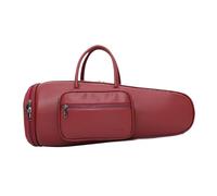 F Fityle Thick Suona Bag, Suona Case, Universal External Pocket Travel Fashionable Supplies PU Leather Suona Carrying Bag, red