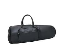 F Fityle Thick Suona Bag, Suona Case, Universal External Pocket Travel Fashionable Supplies PU Leather Suona Carrying Bag, black