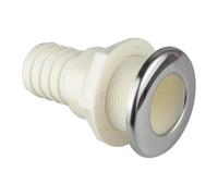 F Fityle thru Hull Fitting,Drain Overflow Connector Replacement,through Hull Fitting for Bilge Pump Drain,RV,Yacht,Water Bilge Sewage, White 7.45x3.9x3.9cm