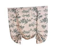 F Fityle Tie up Valance Curtain Farmhouse Valance Cotton Linen Novelty Stylish Decor Small Window Curtain for Hotel Housewarming Gift, 60 cmx120 cm