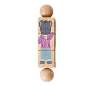 F Fityle Toy Boys Girls Develop Strategic Thinking Recognition Play Early Learning Puzzle Game Rotating Block, Style B