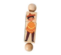 F Fityle Toy Boys Girls Develop Strategic Thinking Recognition Play Early Learning Puzzle Game Rotating Block, Style A