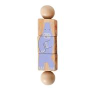 F Fityle Toy Boys Girls Develop Strategic Thinking Recognition Play Early Learning Puzzle Game Rotating Block, Style C