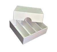 F Fityle Trading Card Storage Box Collector Cardboard Organizer,Space Saving,Card Sorting Tray Case,4 Row for Baseball Football Cards