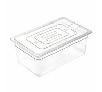 F Fityle Transparent Sous Vide Container with Lid for Low Temperature Slow Cooking Thermal Bath Food Prep, 25L
