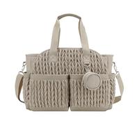 F Fityle Travel Diaper Bag Changing Bag Mom Dad Gift Portable Versatile Handbag Essentials Storage for Picnic Trip Shopping, Khaki