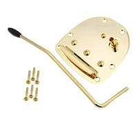 F Fityle Tremolo Bridge System with Whammy Bar Professional with Screw Trem Bridge American Vintage Style Tailpiece Tremolo Assembly, Gold
