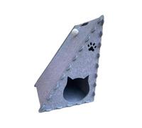 F Fityle Triangle Cat Scratching Grinding Claw Protect Carpets Cat Scratcher Board Interactive for Catching Resting Climbing Exercise, gray
