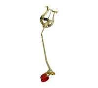 F Fityle Trombone Music Clip, Practical Trumpet Marching Lyre Clamp, Instrument Accessories for Wind Instruments, red clip