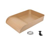 F Fityle Turtle Soaking Basin Reptile Basin Bath Tub Ramp Bowl With Semi Curved Slope And Water Containment Walls In Sturdy Suitable for small shelled reptiles, Bottom Drain Model