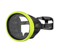 F Fityle Underwater Vision Goggles Snorkel Diving Swim Facepiece With Clear Panoramic Window Leak Resistant Silicone Seal System One Piece Frame suitable for , Green And Black