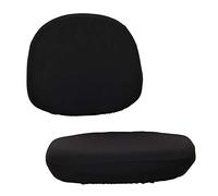 F Fityle Universal Stretch Office Computer Covers Rotating Desk Seat Slipcover Only Covers, Black, Seat Size Back Size