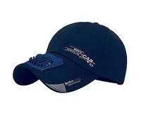 F Fityle USB Rechargeable Fan Hat Baseball Caps Cooling in Fan Built Front Baseball Hat Breathable Peaked Cap Outdoor Sun Hats for Fishing Travel, Blue