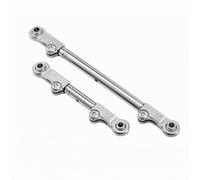 F Fityle Vehicle Upgrade Component RC Steering Linkage Tie Rod Kit Rod Replacement Adjustable Aluminum And Iron Parts Suitable for 1/12 Scale H, Silver